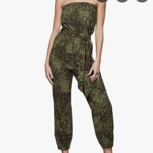 Good American Olive Green Ripstop  Jumpsuit  Size 0 Belted